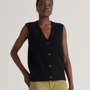 Quince Mongolian Cashmere Fisherman Sweater Vest